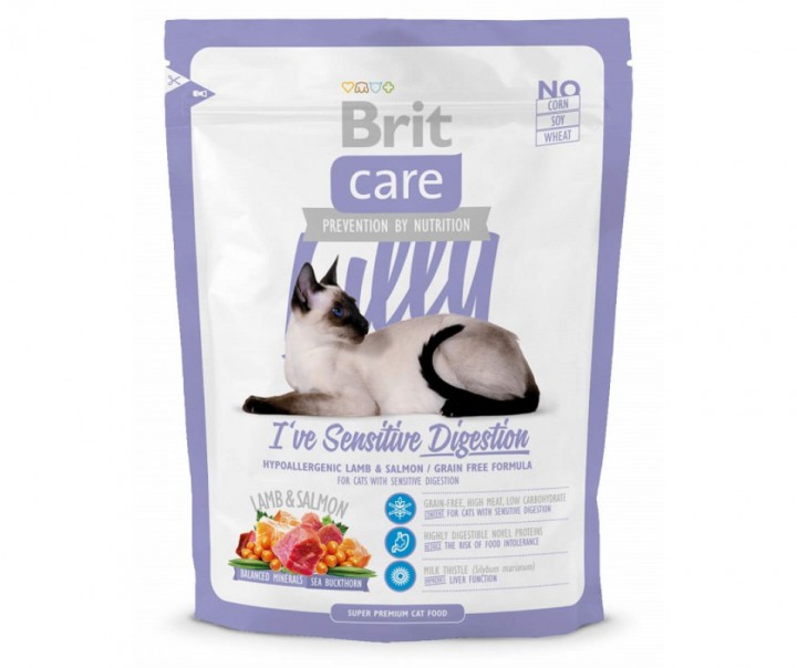 Бріт Кеа Кет Лілі для чутливого травлення з ягням, 400 г